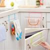 Kitchen Cabinet Cloth And Towel Rack, Non Perforated Storage Hanging Rack, Door Back Single Pole Organizer Lazy Storage Rack