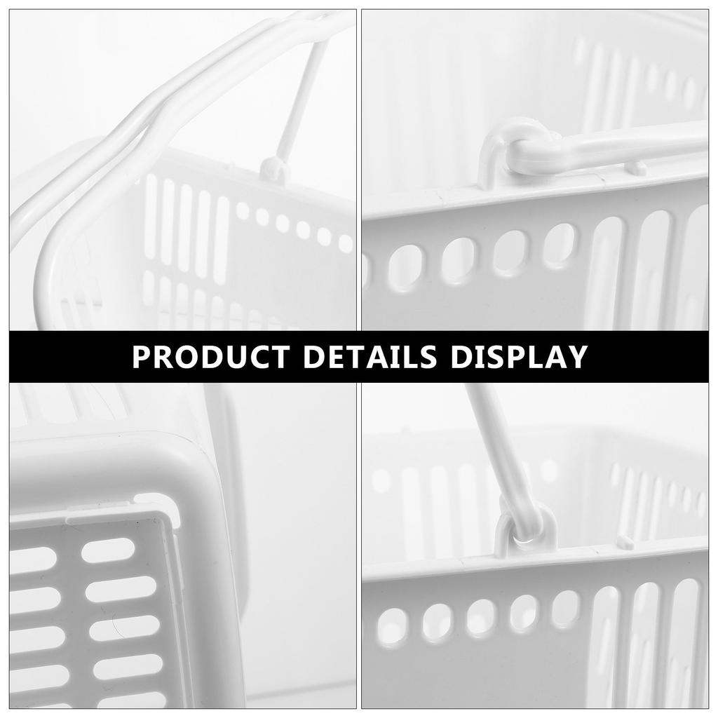 1Pcs Strong Bearing Storage Basket Corrosion Resistant Portable Shopping Basket Ideal Organizer for Spices Jars Bath Items