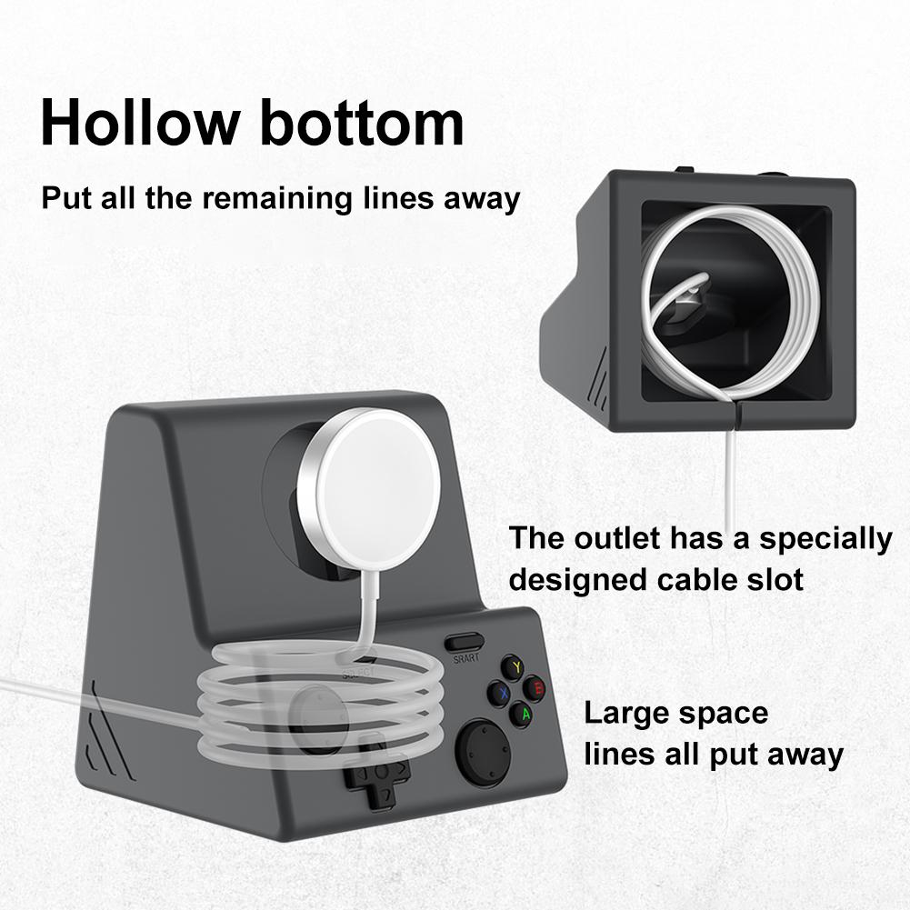 Charger Stand Silicone Dock Charger Cable Smartwatch Holder Stable Desk Watch Holder for Apple Watch Series 10 9 8 7 6 5 4 3 2 1