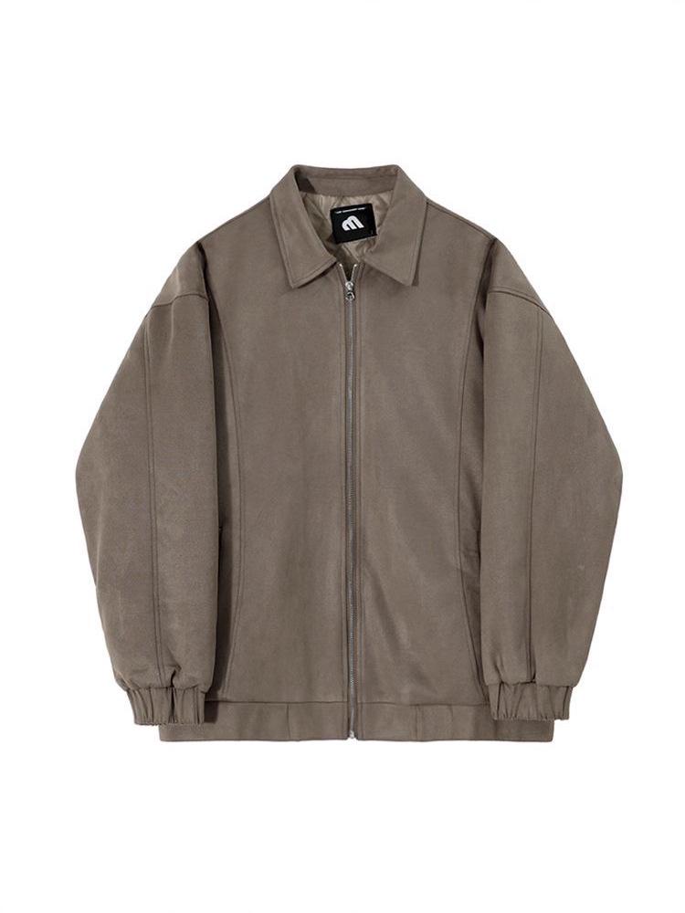 Men's Baroque Style Suede Velvet Jacket - Korean & Japanese Spring/Autumn Trendy Style