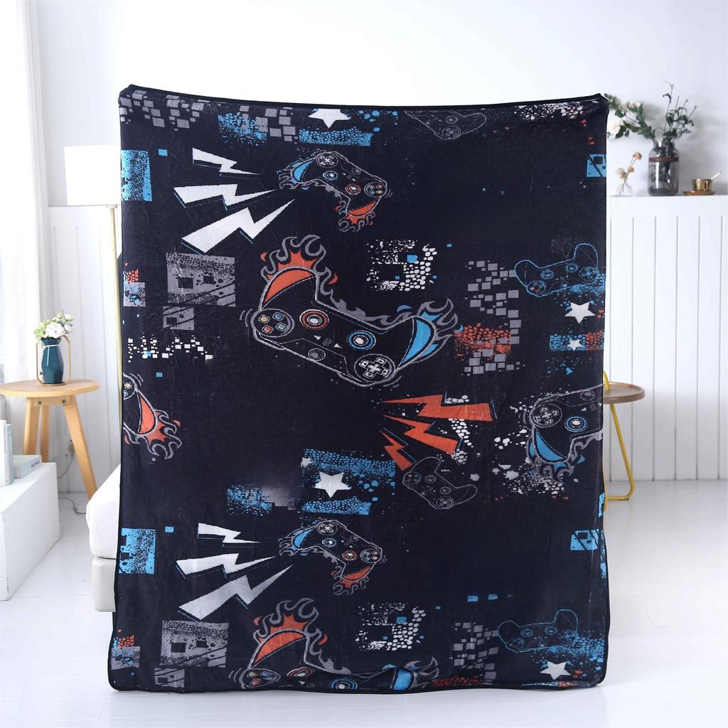 Blue Butterfly Throw Blanket Cool Mystical Insect Flannel Blanket Soft Warm Bed Blankets for Sofa Couch Bedding Living Room