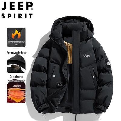 JEEP SPIRIT Men's Graphene Padded Thickened Hooded Jacket