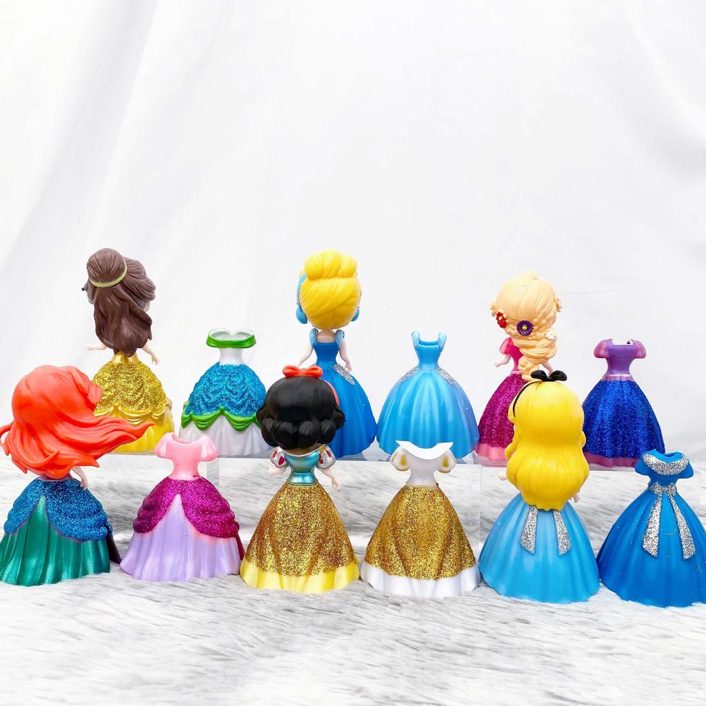 Princess Dress-Up Doll Set with Changeable Clothes, Frozen Theme, Perfect Birthday Gift for Little Girls