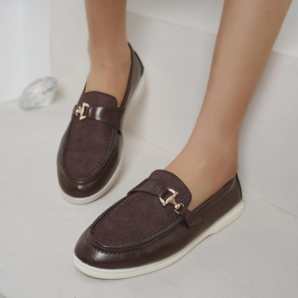 Fashion Woman 2025 Trend Women Loafers Slip on Ladies Flats Brand High Quality Spring Autumn Casual Flat Leather Single Shoe