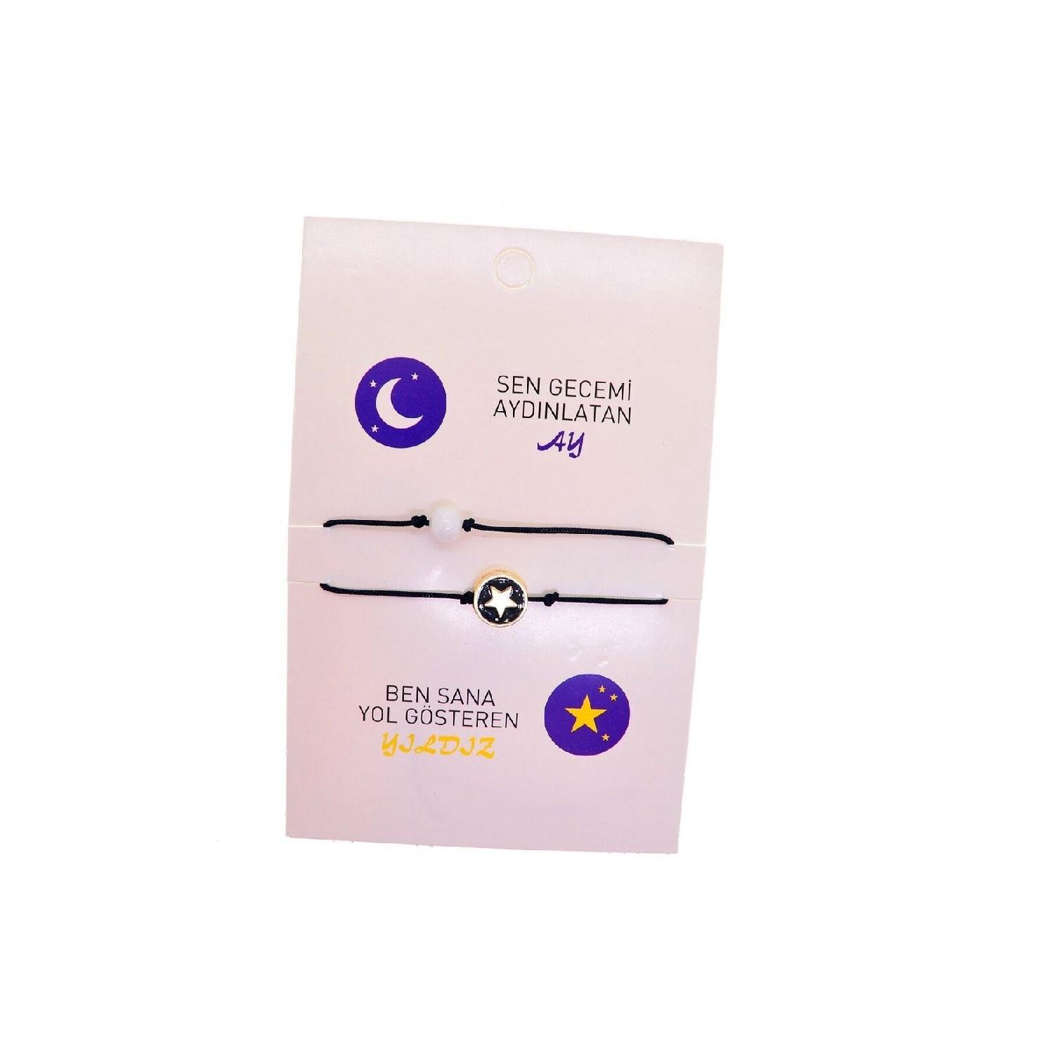 

Gold Color Crescent Star Friend Lucky Bracelet - 2687 2 li золотой