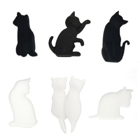 

6 шт., зажимы для чайных пакетиков, пищевые термостойкие многоразовые силиконовые держатели для чайных пакетиков в форме кошки, маркеры для напитков