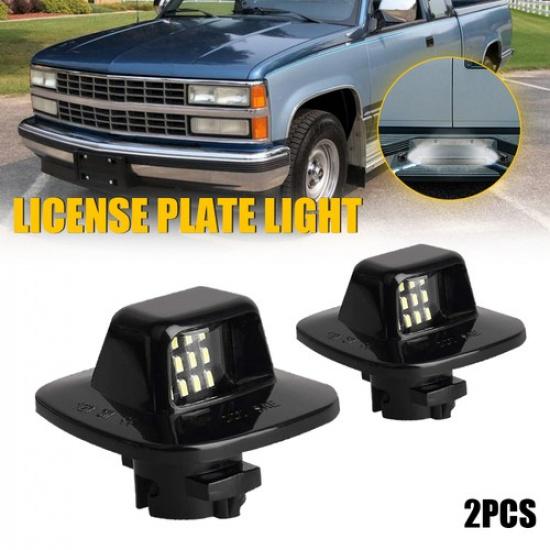 2x LED Plate License Light Tag White Light 6000K For 1999-2000 Cadillac Escalade