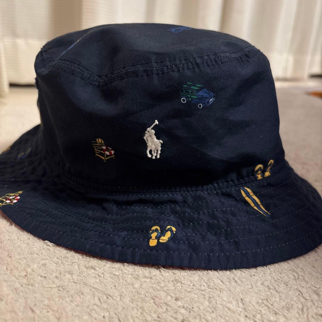 Used Polo Ralph Lauren Allover Bucket Hat Navy