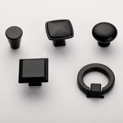 American Style Black Cabinet Handles Solid Aluminum Alloy Kitchen Cupboard Pull Drawer Knobs Furniture Handle Hardware