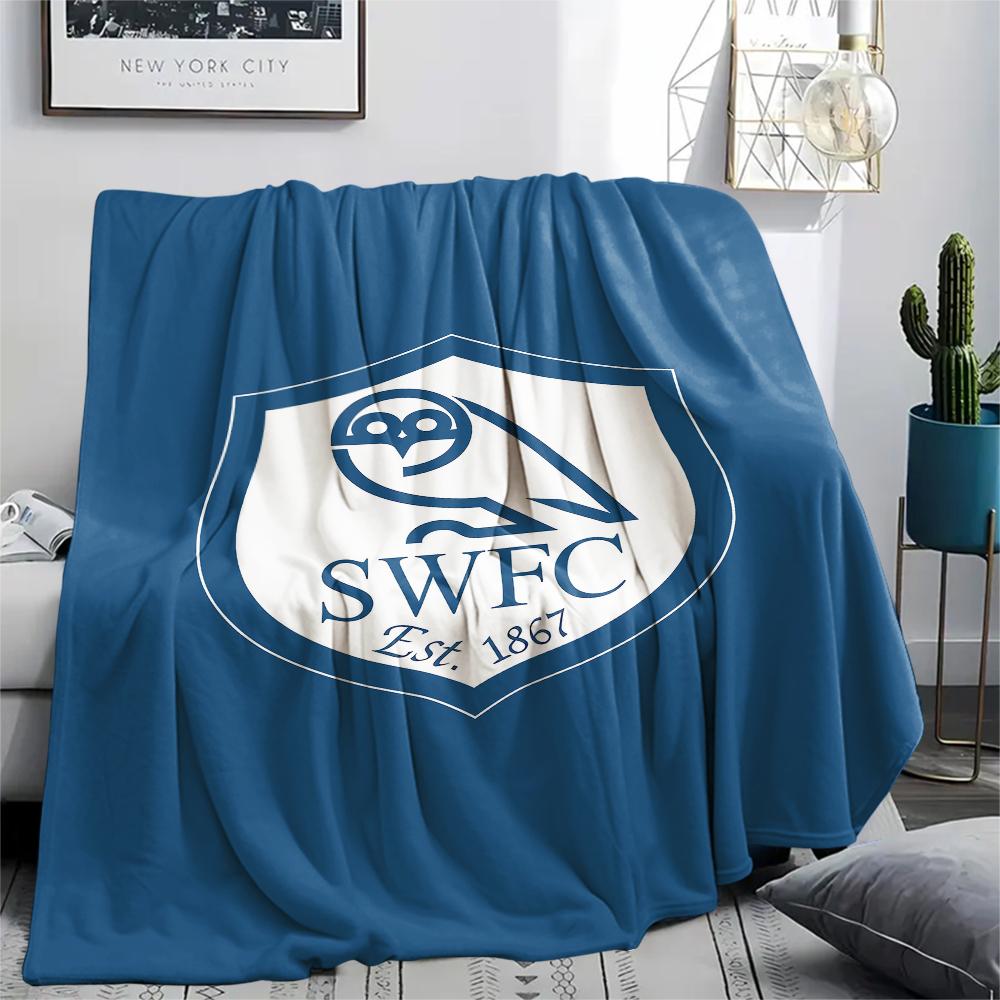 1 szt. Koc flanelowy z nadrukiem Sheffield Wednesday Football Club, Wysokiej jakości, na wszystkie pory roku, Wystrój domu, Ciepło i komfort, Idealny na prezenty świąteczne