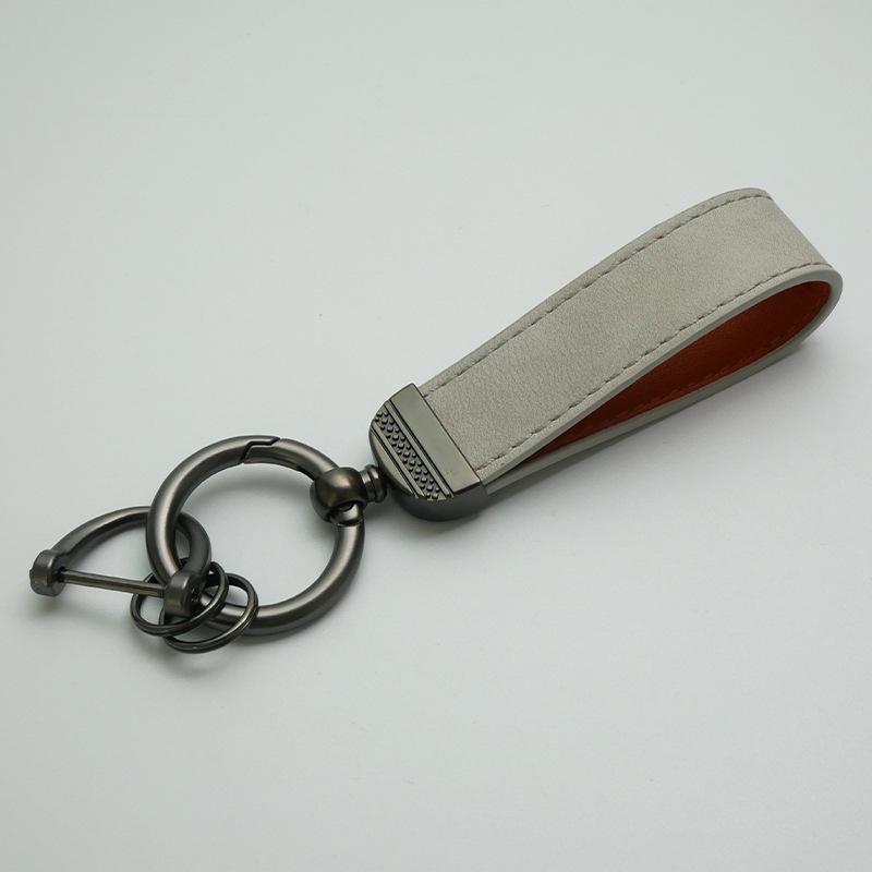 American Creative Frosted Leather Car Keychain: Exquisite, Personalized Hand Rope Pendant for Men and Women