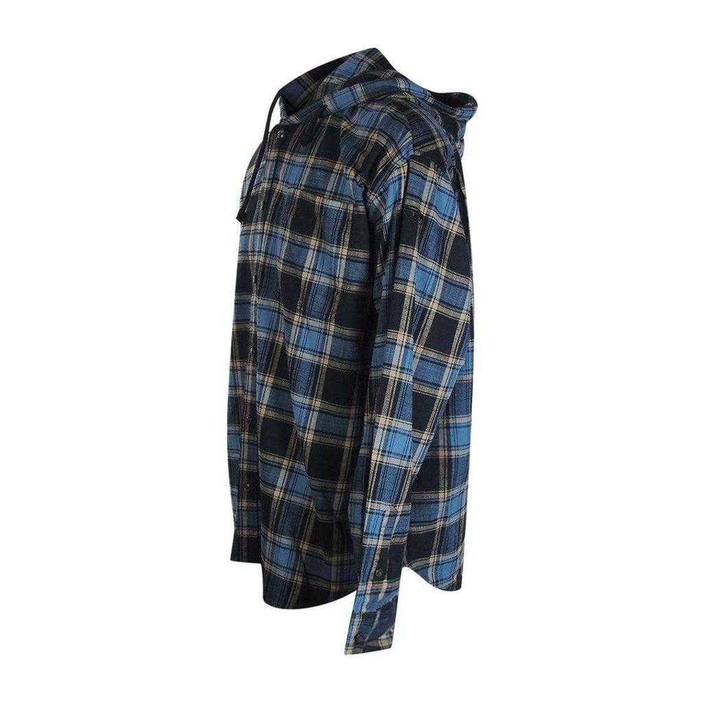 Diesel Mens Checkered Hooded Shirt