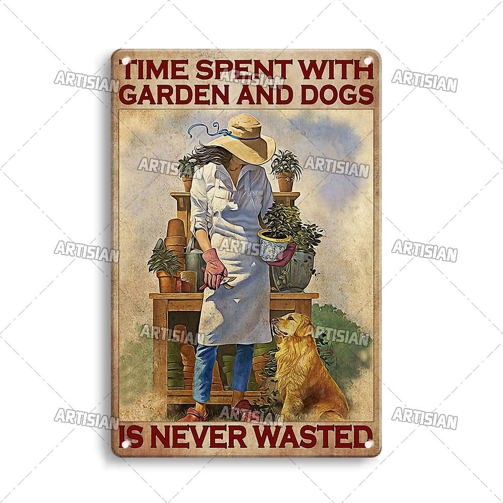 

Artisian Garden Metal Sign Plant Tin Plate Girl Decorative Plaque Wall Decor Garage Bar Pub Club Hotel Kitchen Home Man Cave 20x30cm（7.8x11.8inch）