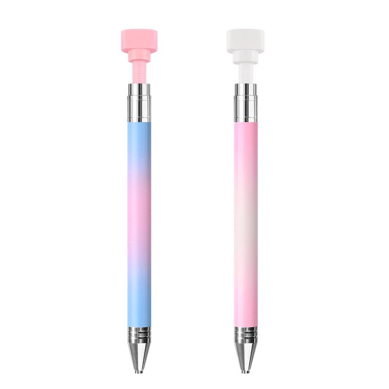 Rotating Push-Press Rhinestone Wax Pencil Tool for DIY Nail Art and Beading Rhinestone Inlay