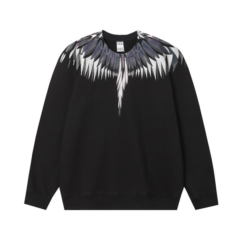 Sudadera MB Color Pluma Alas Fantasma Marcelo Marca de Moda Año de la Serpiente Relámpago Sudadera con Capucha para Pareja