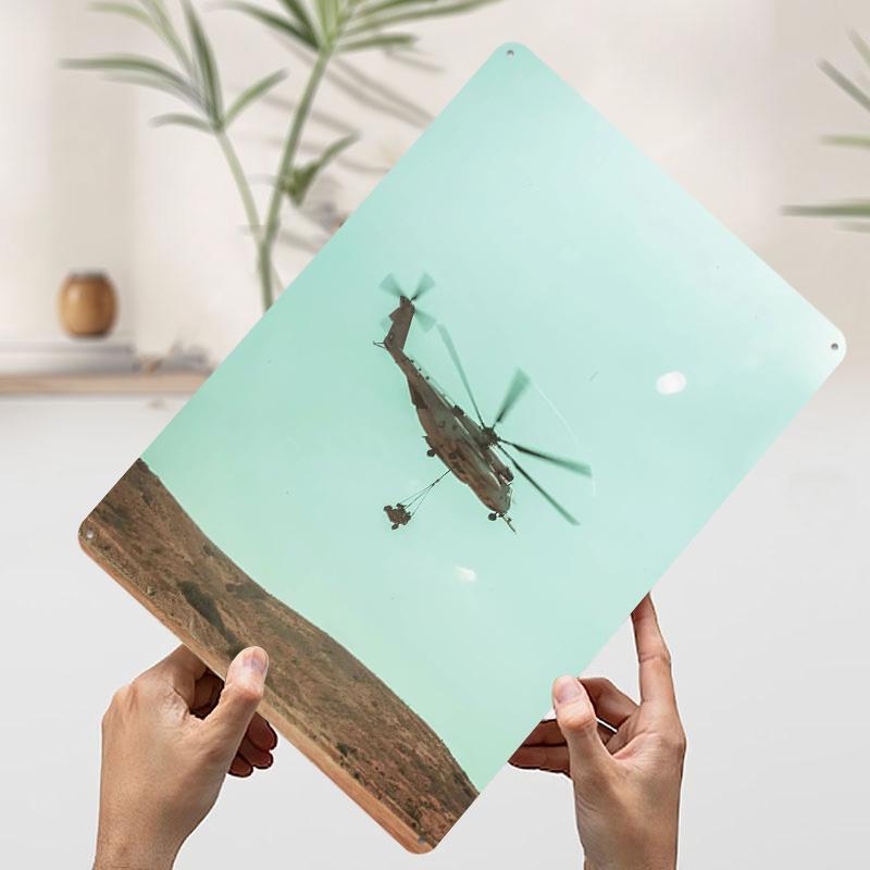 Helicopter Poster Customized Vintage Metal Signs Wall Art Retro Tin Plaque for Bedroom Decoration Gaming Desk Decor House Home