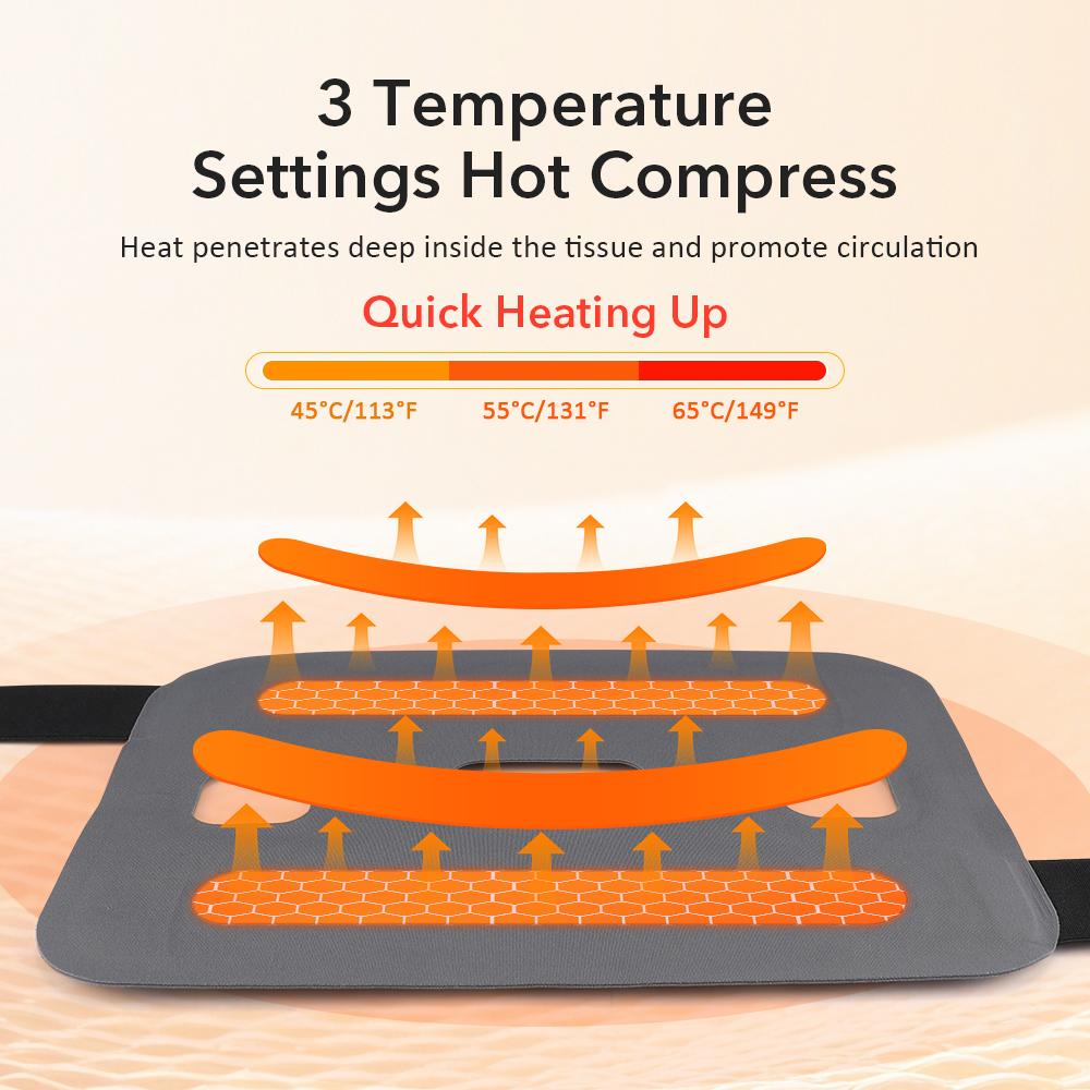 Verstellbare Heiz-Kniebandage EMS-Mikrostrom-Knie-Stützbandage für Meniskusriss Patellasehnen-Stütze Beheizter Schutzgürtel