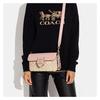 COACH Morgan 27 detachable shoulder strap canvas with leather and cow leather hand-held shoulder bag large size women's khaki presbyopic and pink