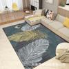Soft Crystal Velvet Area Rug Living Room Sofa Coffee Table Bedroom Non-Slip Modern Geometric Feather Washable