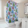 Tu Cute Snowman Shower Curtain Winter Holiday Bathroom Decor Festive Christmas Themed Waterproof Fabric Backdrop