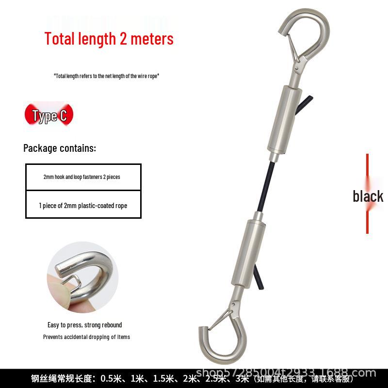 Stainless Steel Adjustable Wire Sling Hook for Art Exhibition Hanging