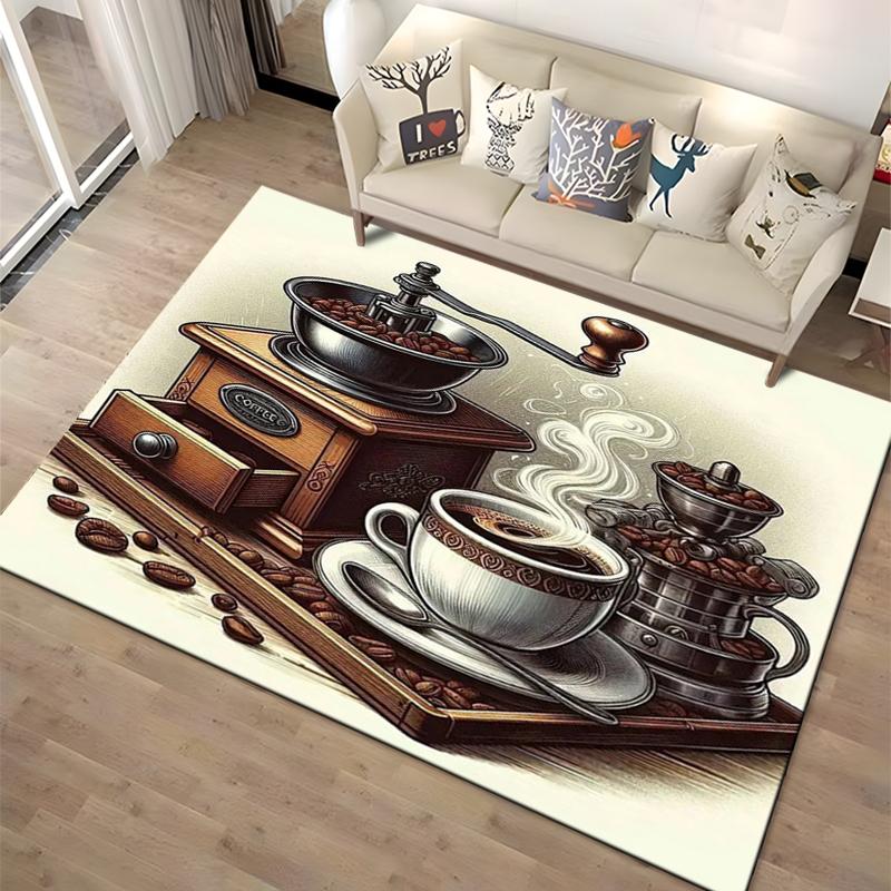 15 Size Coffee Cup Landscape Area Rugs Carpet for Home Living Room Bedroom Sofa Doormat Decoration Non-slip Kids Mats Gifts
