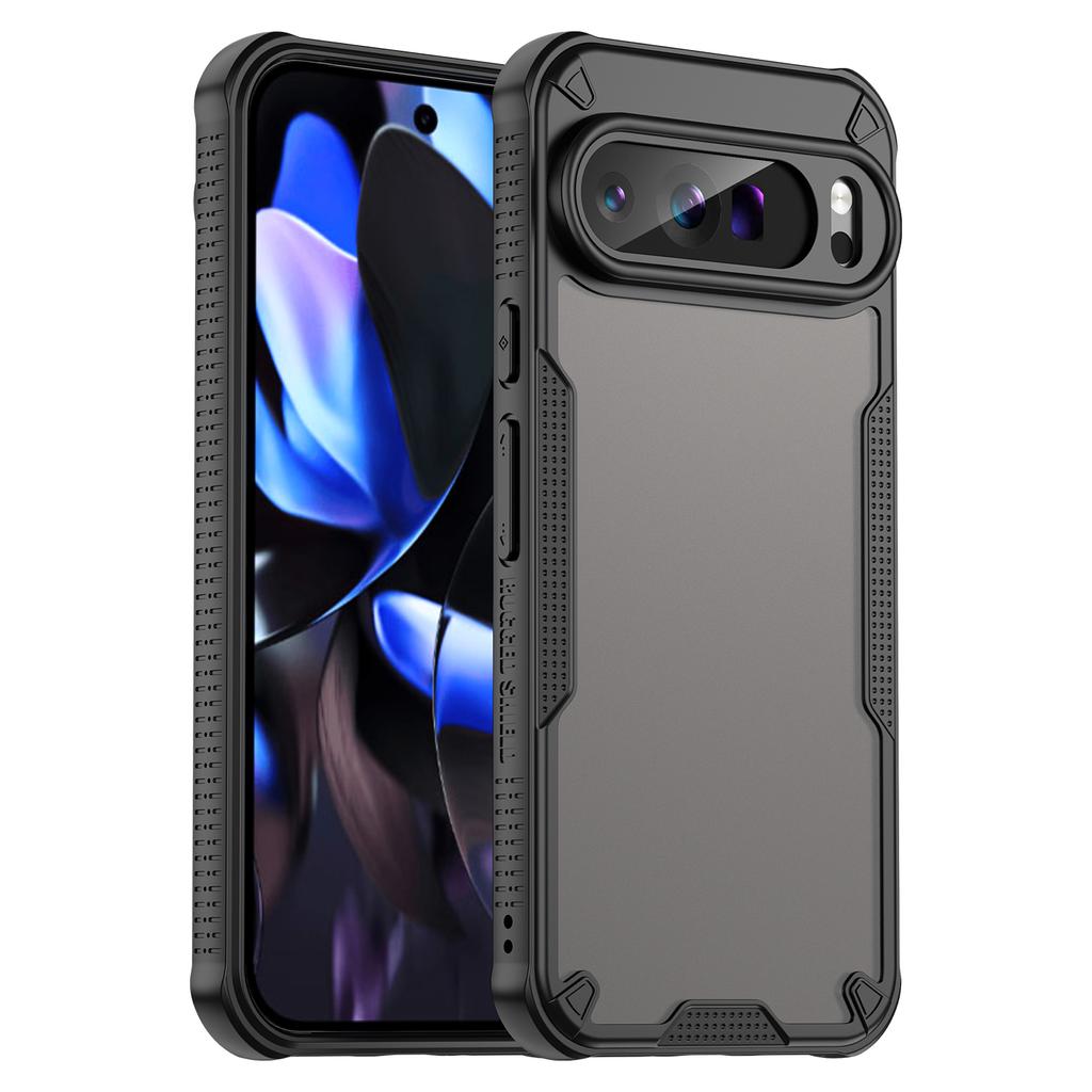 Für Google Pixel 9 Pro XL Hülle PC+TPU Halbtransparente, mattierte Schutzhülle