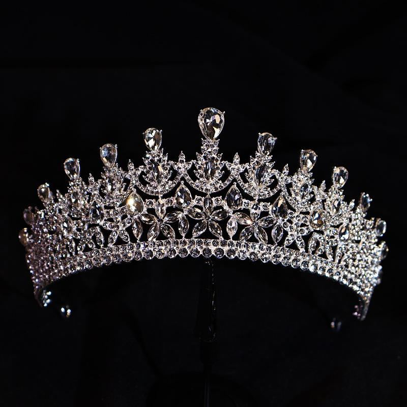 Crown Tiara Bride  Rhinestone Crown  Wedding Dress  Adult Ceremony Birthday  Princess Hair Accessories  Children
