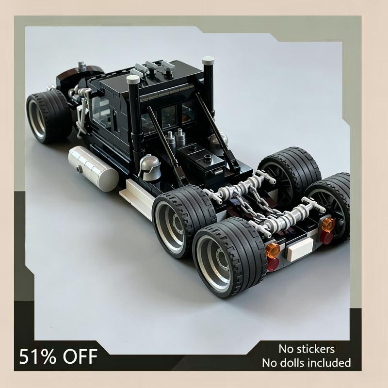 552PCS Classic Big Rig Truck MOC Custom Building Blocks Model DIY Creative Vehicle Assembly Toy Collection Display Gift