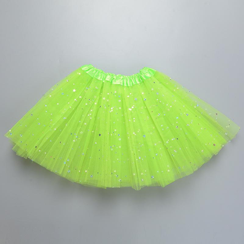 Children's Three-Layer Puffy Tutu Skirt with Sequins