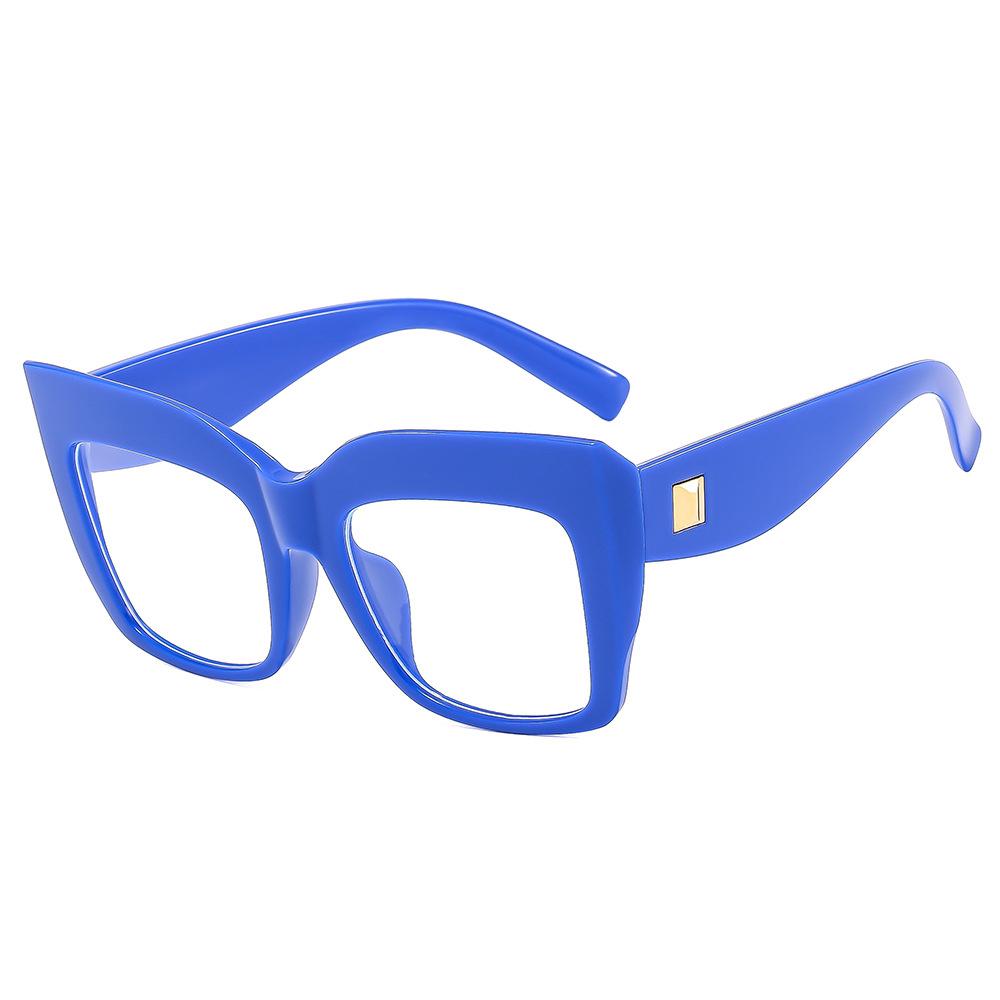 Oversized Women's Glasses Frame Fashion Blue Purple Computer Eyeglasses Men Retro Square Frames Transparent Lens Eyewear