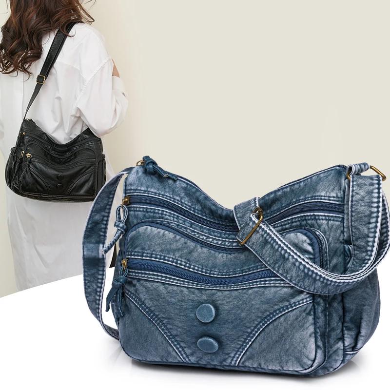 Trendy Vintage Women's Soft Skin Handbag Female Small Subaxillary Bags Casual Retro Mini Shoulder Bag