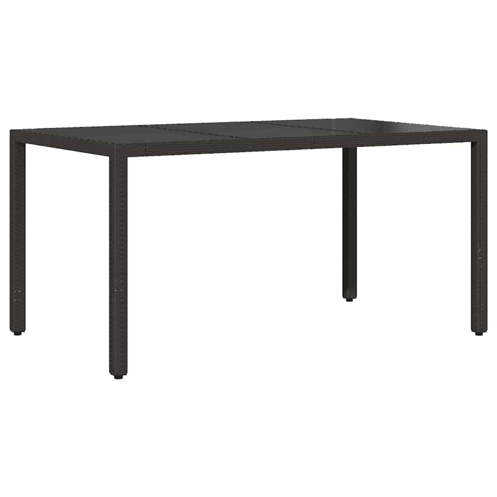 Garden Dining Set 7 pcs Black Poly Rattan