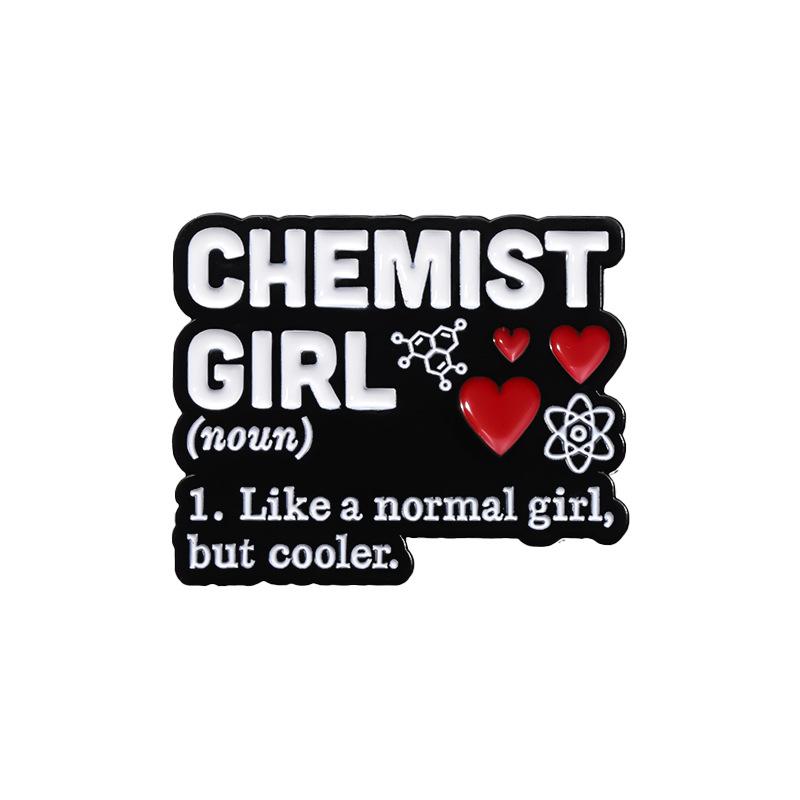 Fun Colorful And Chemistry Molecule Brooch Playful Cartoon Inspired Alloy Pin For Personal Style