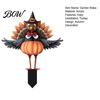 Retro Autumn Garden Accents Thanksgiving Turkey Stake, Wizard Hat with Pumpkin Lawn Ornament, Outdoor Yard Decorations Waterproof Acrylic Welcome Sign