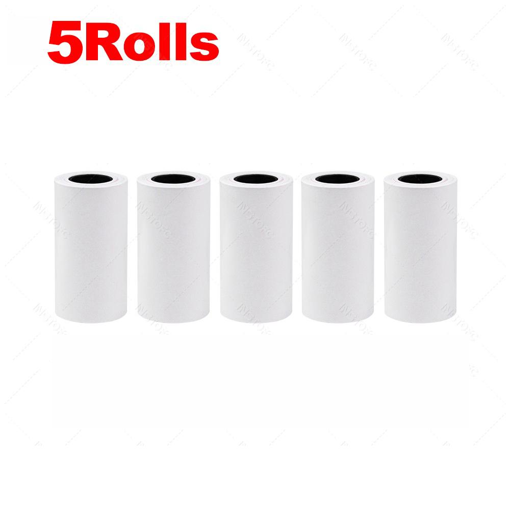 12 Rolls Kids Instant Camera Refill Print Paper 5Rolls Coreless Thermal Print For 57mm Portable Mobile Receipt Photo Printer