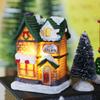 Collectible Table Figurine Lightweight Mini Christmas Town Ornament Creative Luminous Resin Landscapes for Home Decor
