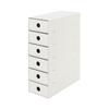 Recycled Polypropylene Small Item Storage 6 White 11cm W X D X 32cm 83904432 Box, Tiers, Gray, Approx. 24.5cm H,