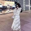 2024 Winter Women's Hooded Faux Fur Collar Long Padded Jacket