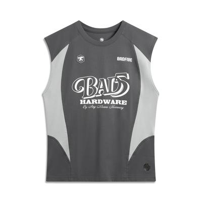 Li Ning Badfive Bedrucktes Atmungsaktives Lässiges Mode Lockeres Colorblock Buchstaben Tanktop Herren Tops Schwarz Kieferngrau AVSV183-2