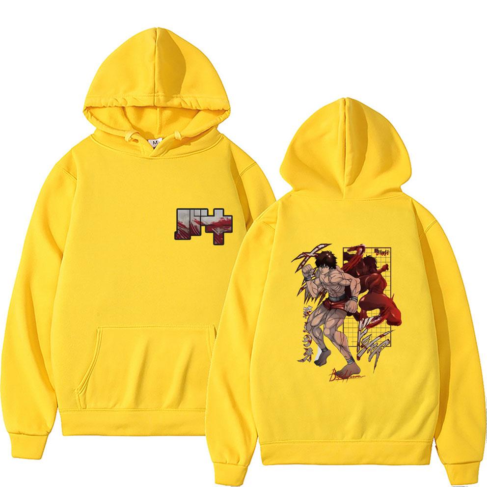 

Японское аниме Baki The Grappler Yujiro Hanma, толстовка с двусторонним принтом, унисекс, женская модная повседневная толстовка, мужские флисовые толстовки 4XL