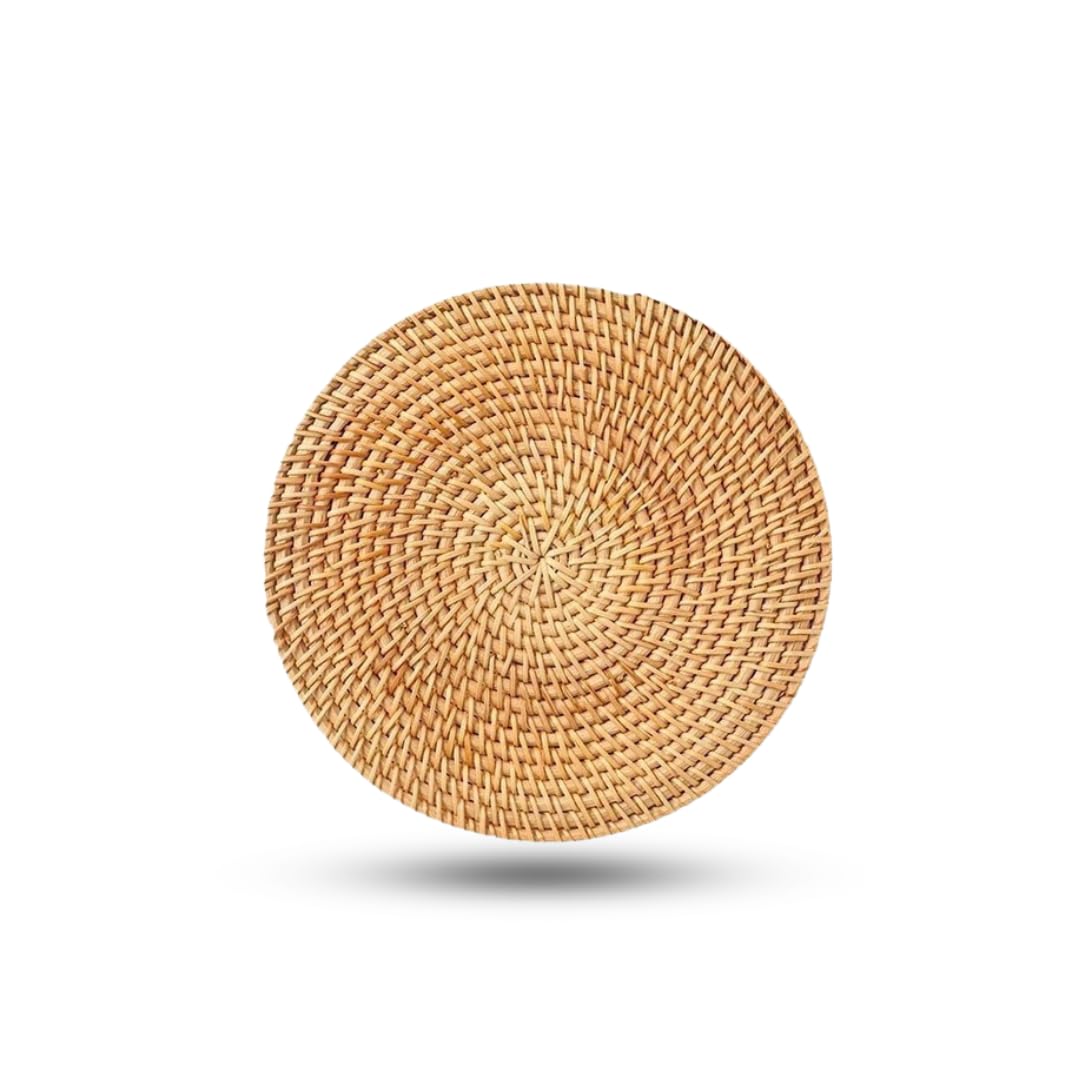 

RegiProb Handwoven Rattan Trivet, Round, 20cm, Made with Natural Materials