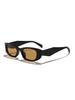 Men's Retro Rectangular Sun Glasses Narrow Frame UV Protection for Driving Beach& Casual Daily Fashion Looks KJ119
