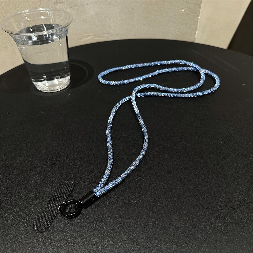 Luxury Rhinestone Crossbody Lanyard Strap Phone Bracelet Glitter Chain Phone Pendant Charm Anti-Lost Lanyard Jewelry