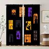 2PCS- Halloween-themed Pattern Printed Curtains   Window Decorations   Home Decorations   Room Decorations