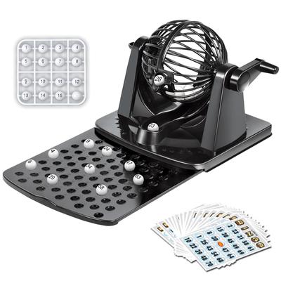 Tasche Sack Bingo Spiel Lotteriemaschine Bingo Lotteriemaschine Garapon Lotteriemaschine Bingokarten (Schwarz)