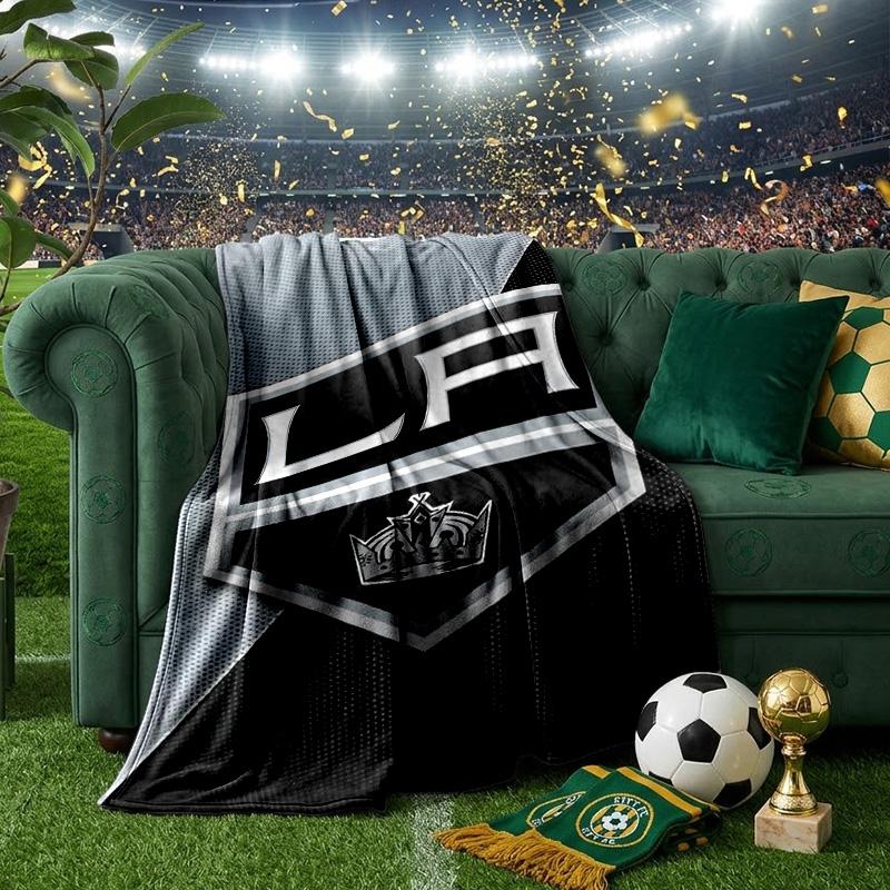 Los Angeles Eishockey Decken Flanelldecken Plüsch für Sofa Bett Geschenke für Männer Frauen Reise Picknickdecke Weihnachtsgeschenke für Fans