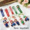 5Pcs Cute Anime Keychain Cartoon Character Pendant Key Ring, Bag Car Key Chain Accessory Fan Gift In Stock Genuine