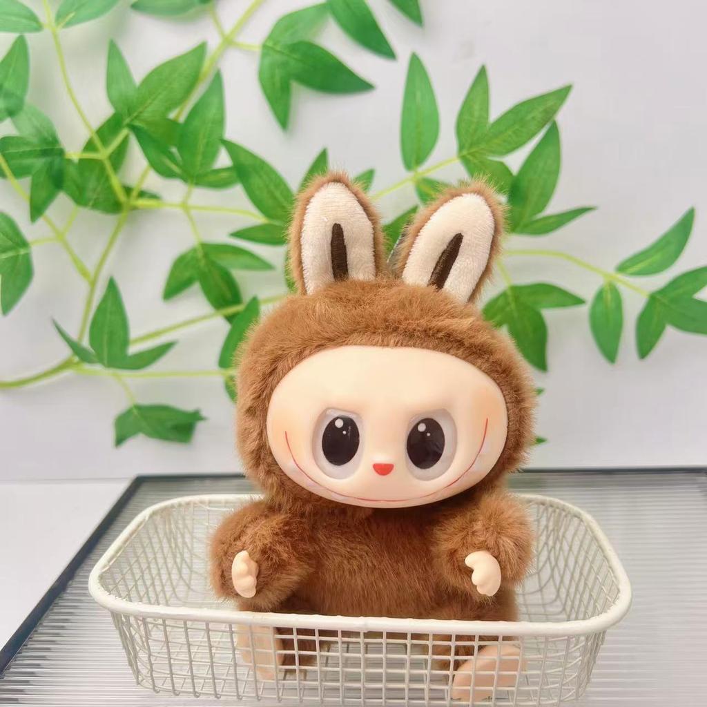 New Labubu Sitting Party Rotating Labubu Pendant Rotating Labubu Plush Vinyl Face Cute Pendant
