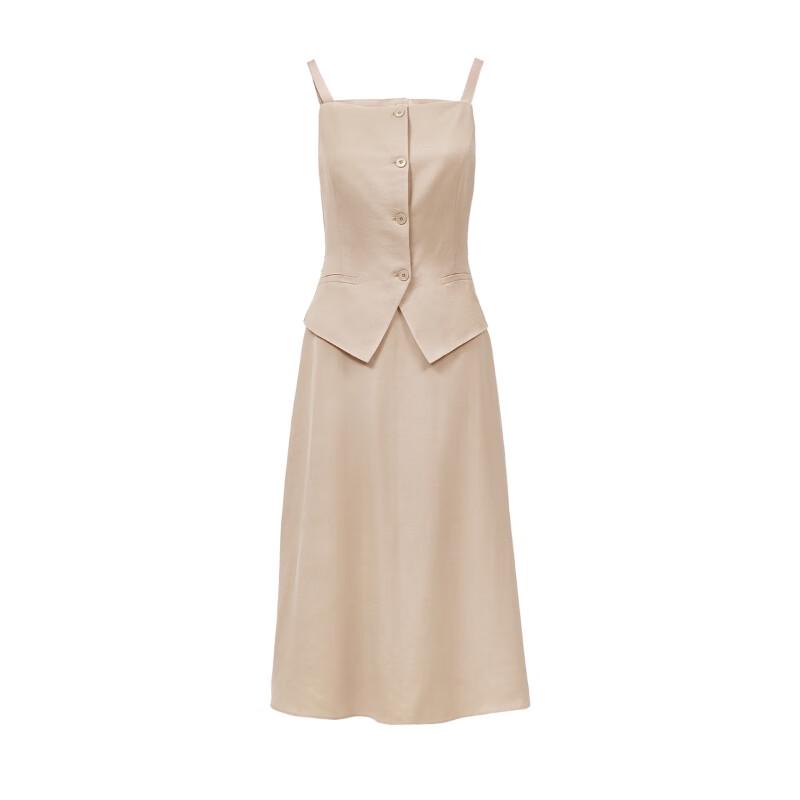 Veromoda Women's Belted Button-Front A-Line Midi Dress